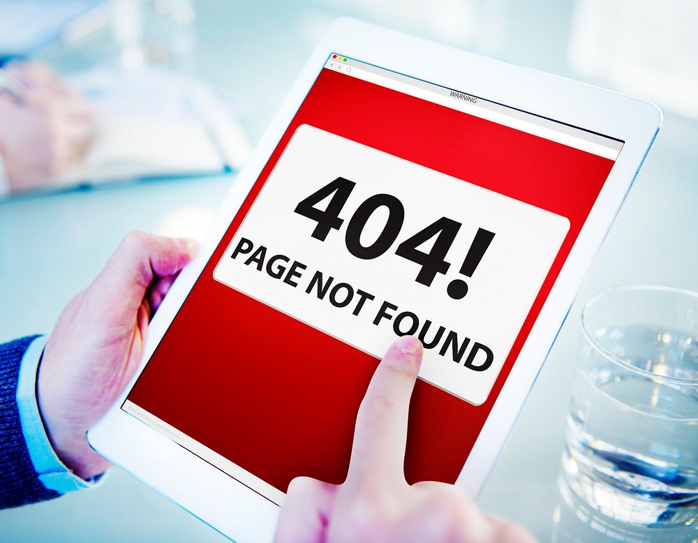 Man Using Digital Tablet Page Not Found