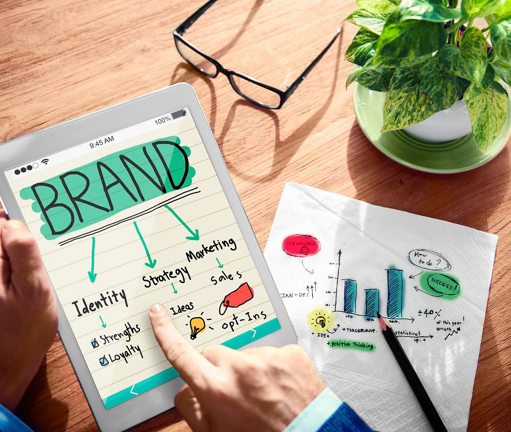 Digital Online Brand Marketing Concept
