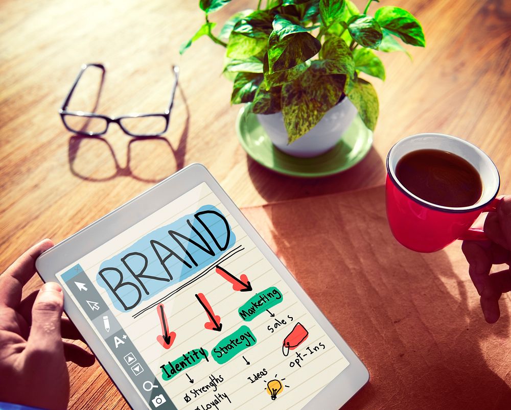 Digital Online Brand Marketing Concept