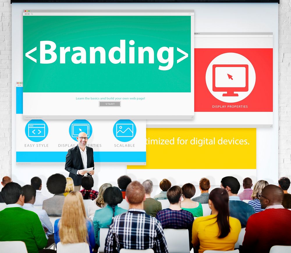 Branding Marketing Web Page Seminar Presentation Concept