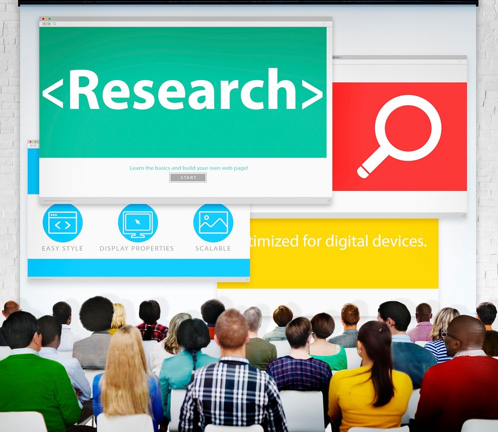 Research Review Analysis Study Search Seminar Conference Concept