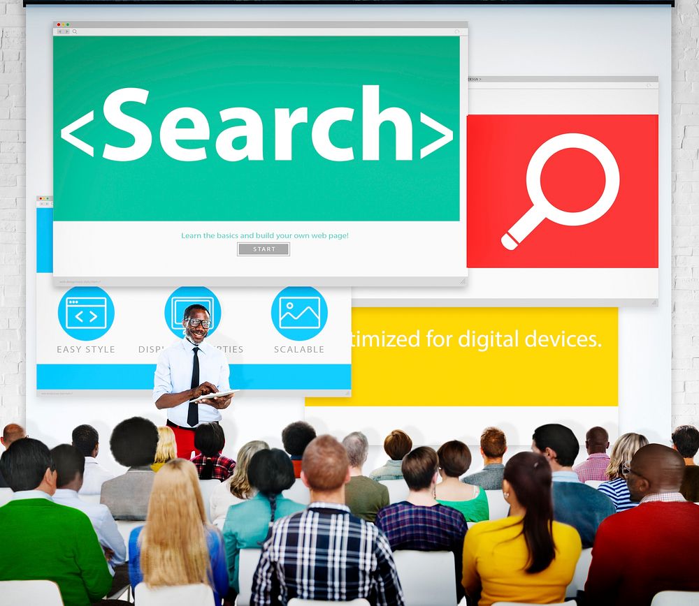Search Networking SEO Web Seminar Conference Learning Concept