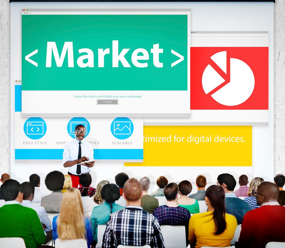 Market Web Page Seminar Presentation Concept