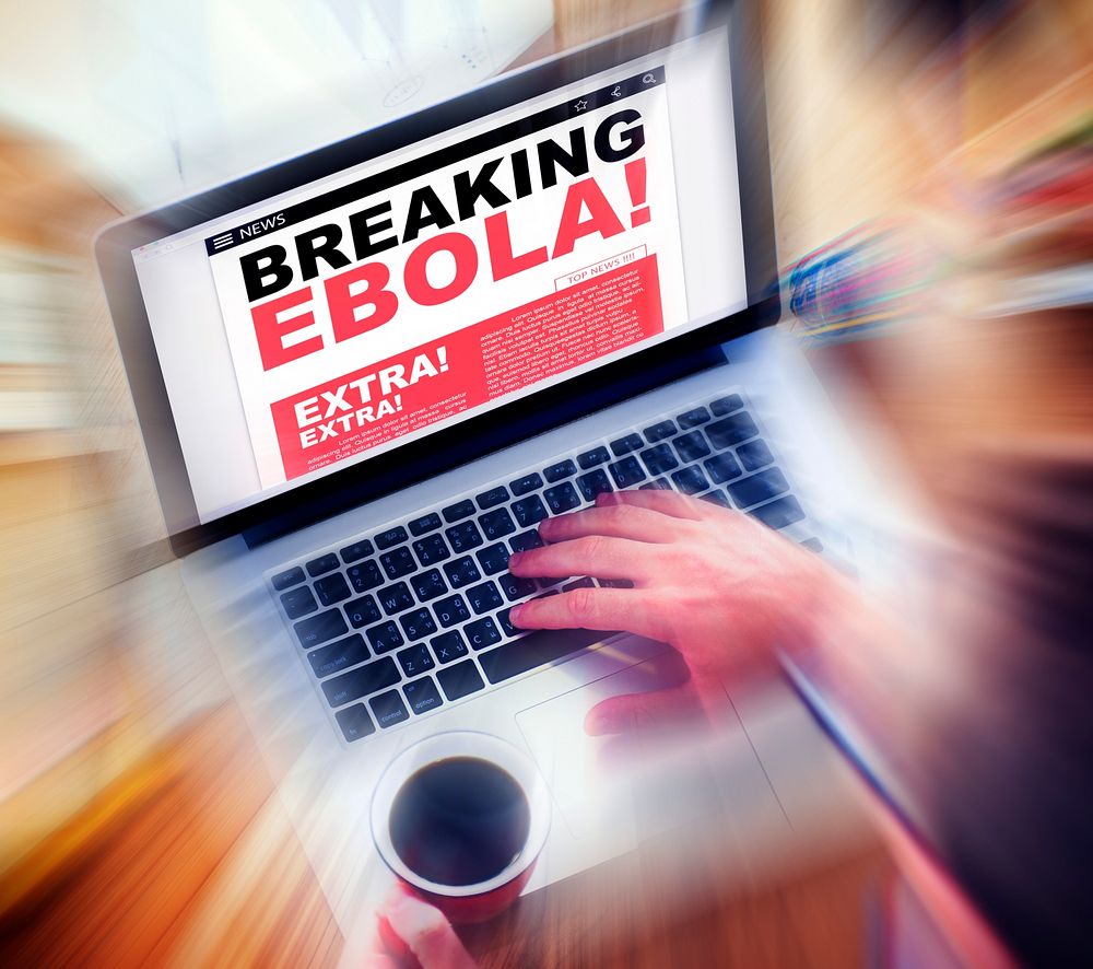 Digital Online Breaking News Headline Ebola Concept