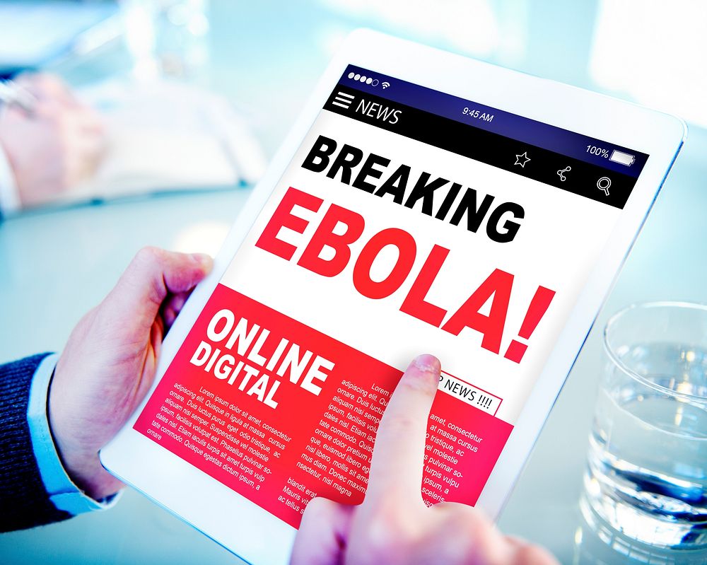 Digital Online News Headline Ebola Crisis Concept