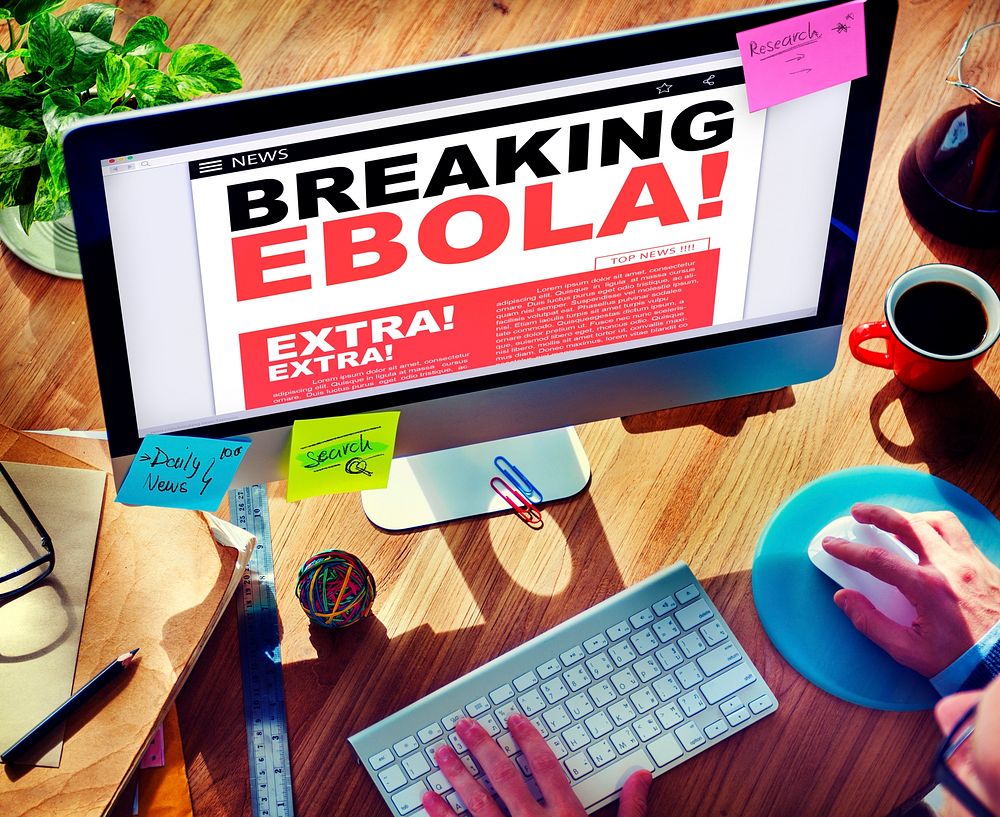 Digital Online Breaking News Ebola Crisis Concept