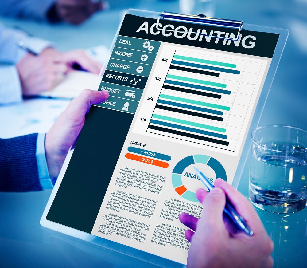 Businessman Accounting Report Analysis Concept