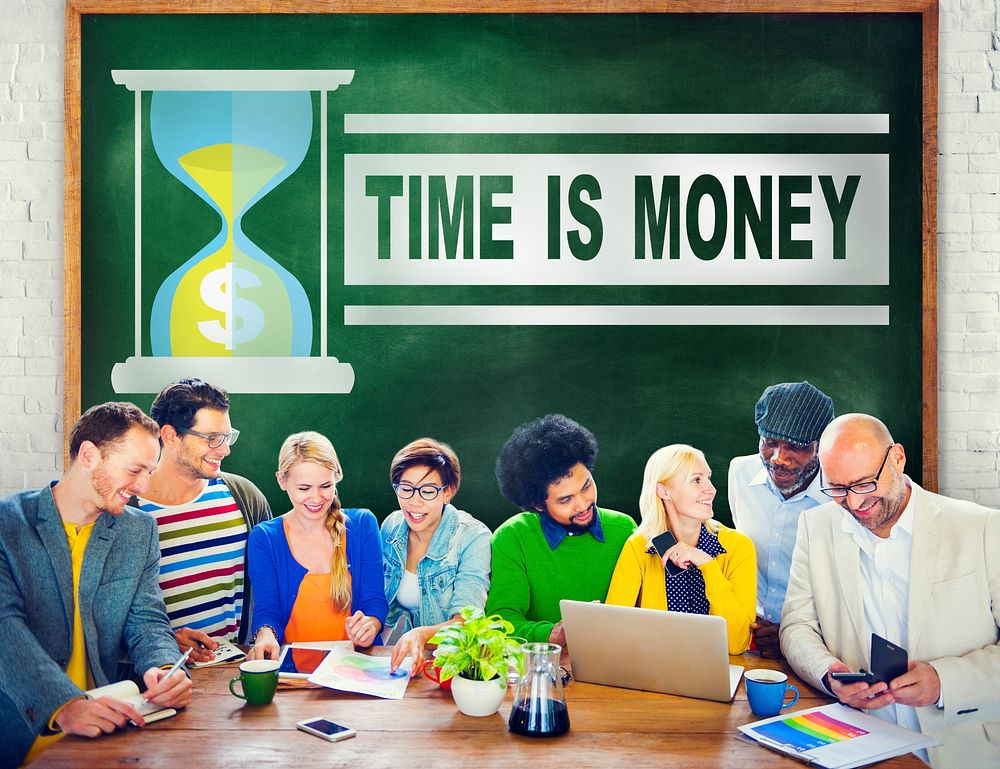 Time Money Hour Glass Casual People Concept