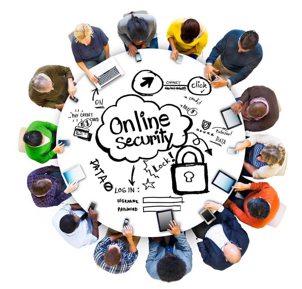 People Social Networking and Online Security Concepts