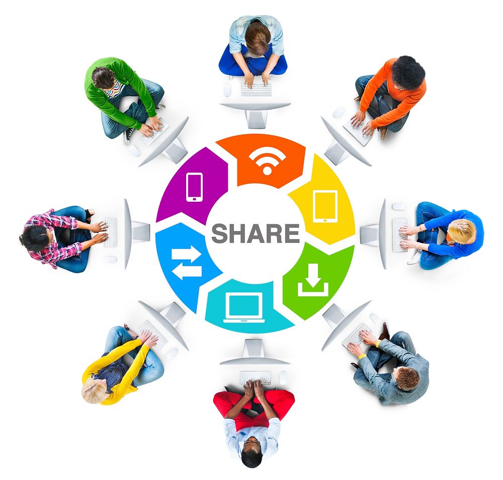 People Social Networking and Sharing Concept