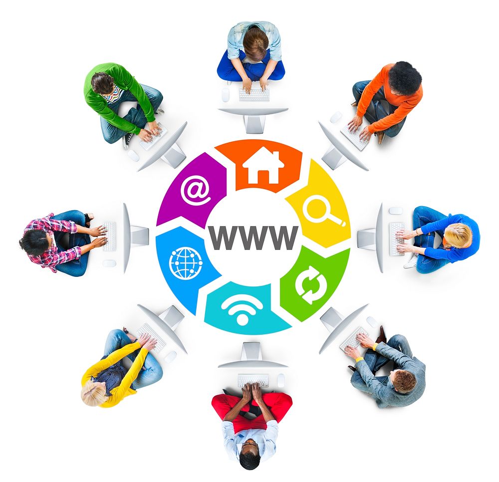 People Social Networking and WWW Concept