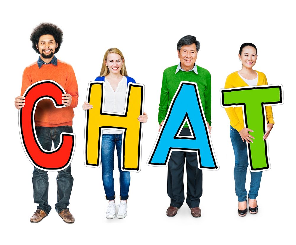Group of People Standing Holding Chat