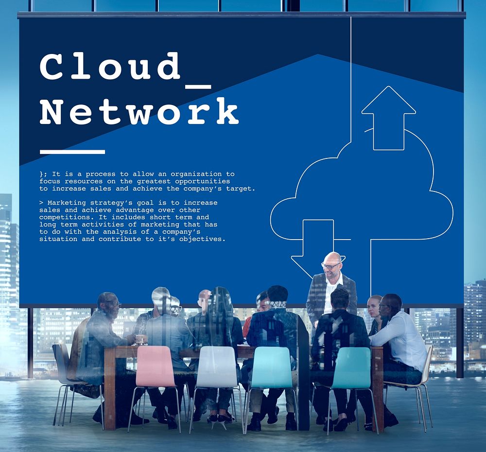 Cloud Computing Network Connection Concept