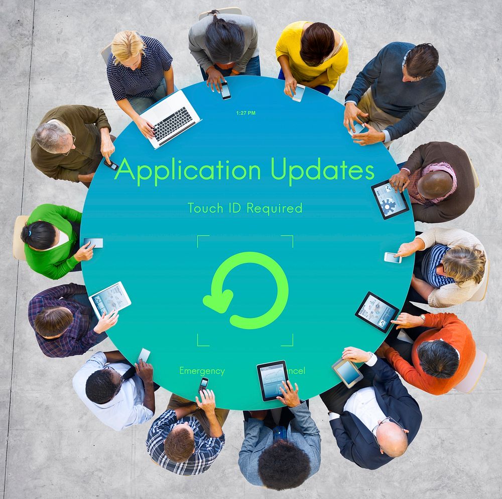 Application Updates Upgrade New Version Concept