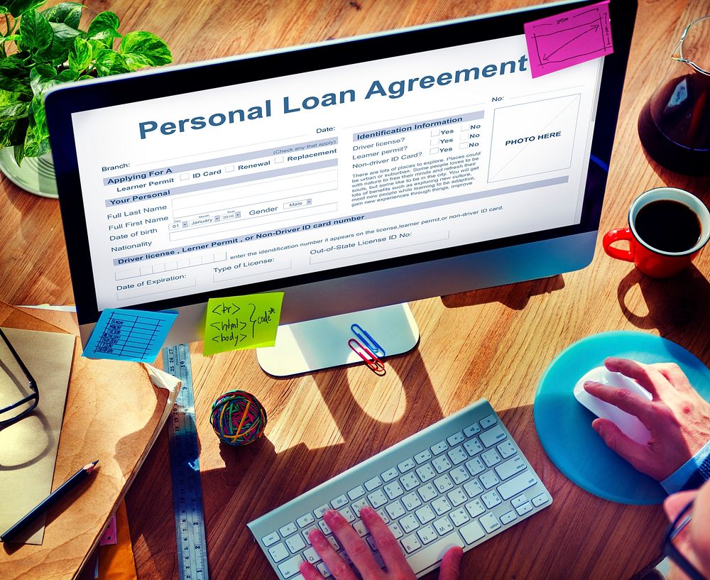 Personal Loan Agreement Bankiing Finance Credit Concept