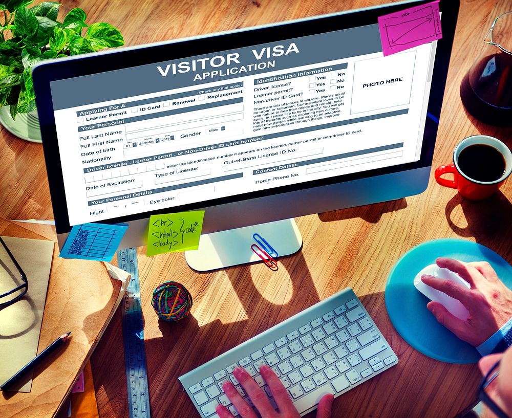 Visitor Visa Application Immigration Concept