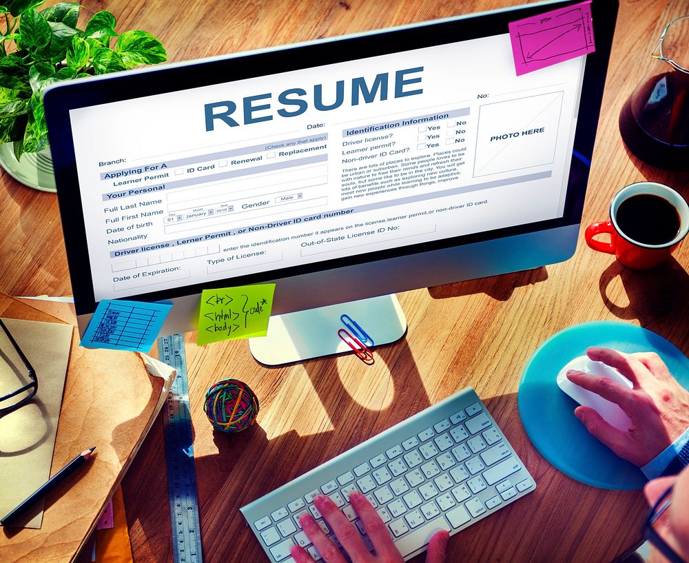 Resume Application Employment Form Concept