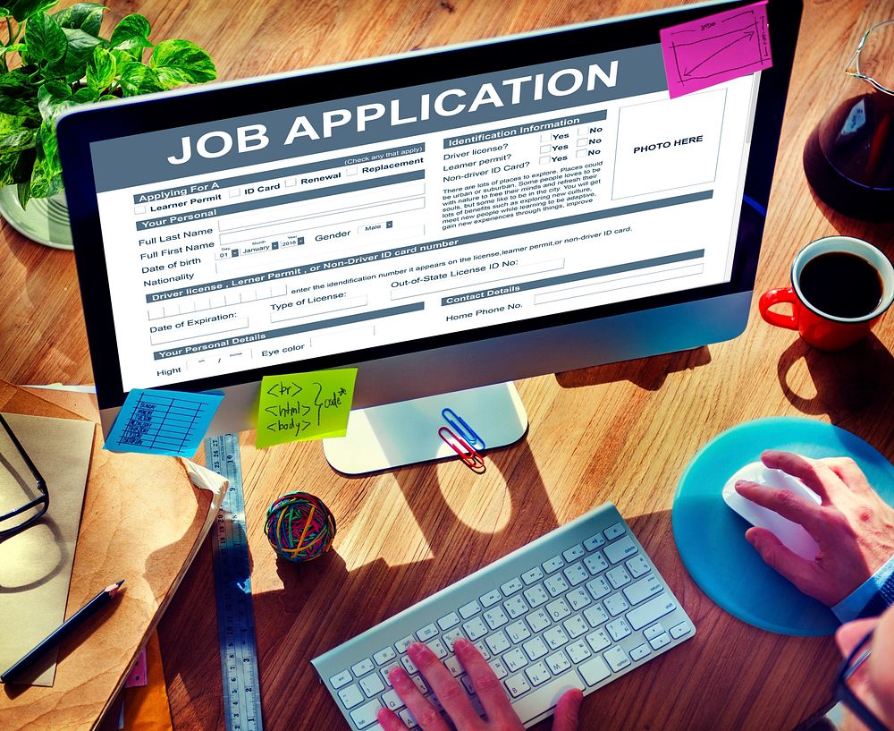 Job Application Hiring Document Form Concept