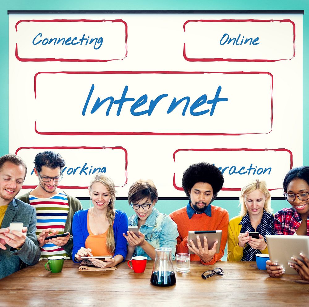 Social Network Connection Internet Digital Words Concept