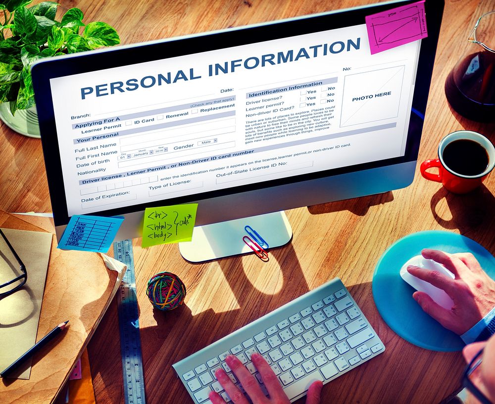 Personal Information Appilcation Identity Private Concept