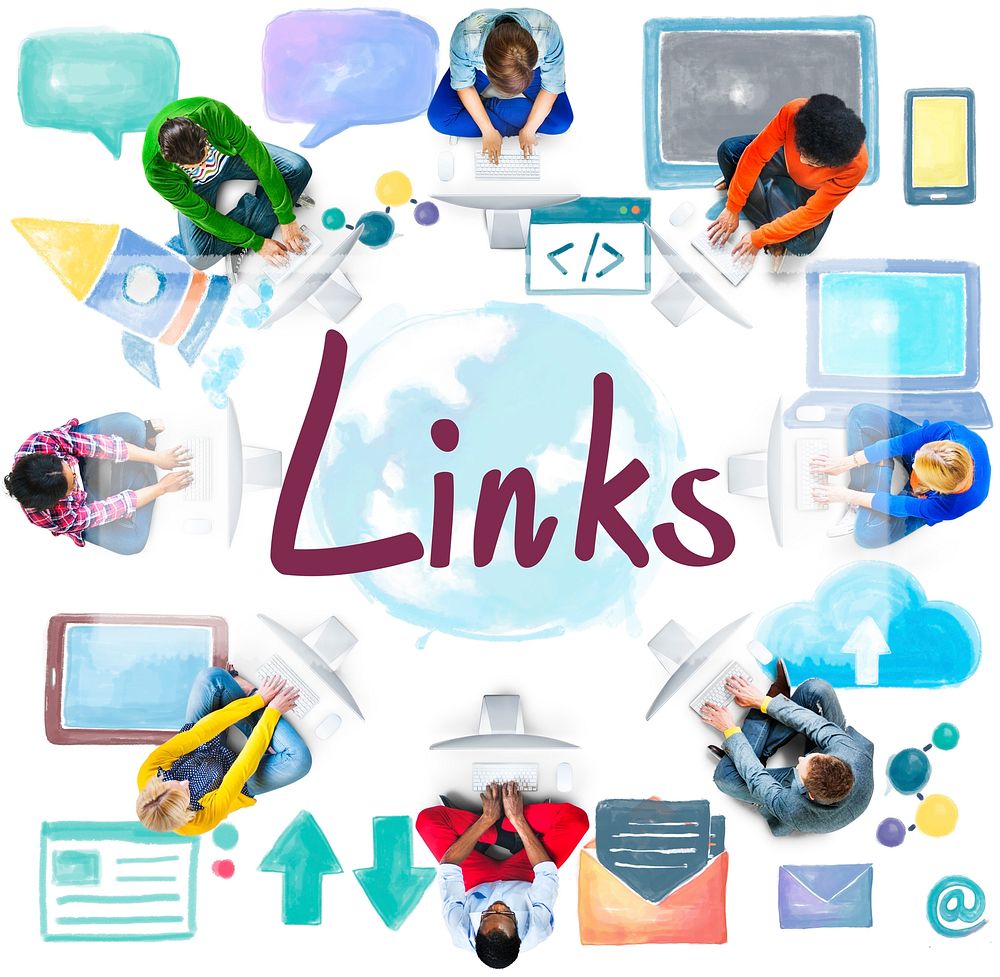 Links Backlinks Hyperlink Linkage Internet Online Concept