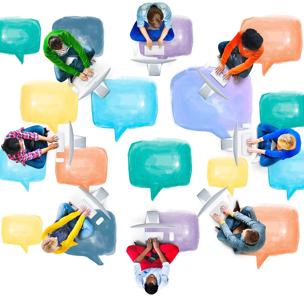 Communication Talking Icon Speech Bubble Concept