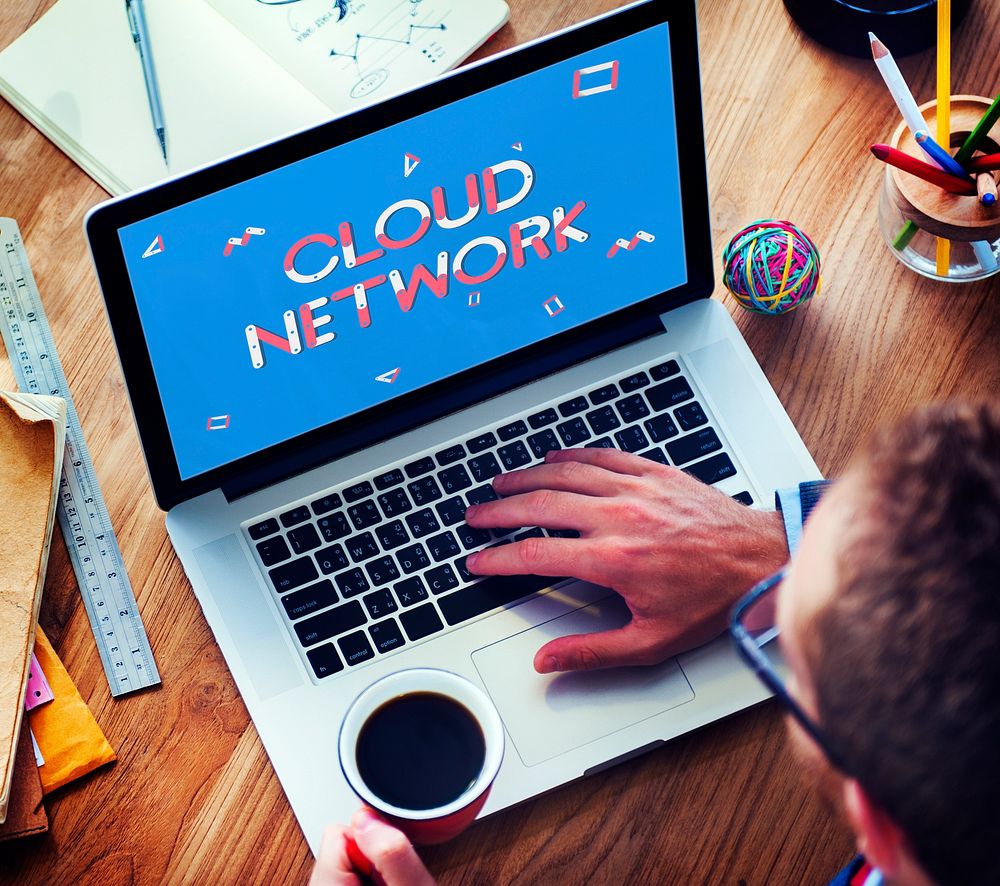 Cloud Network Data Digital Storage Technology Concept