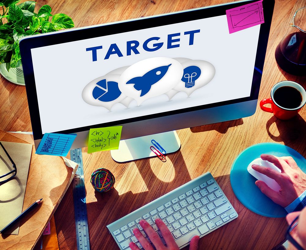 Business Entrepreneur Target Strategy Concept