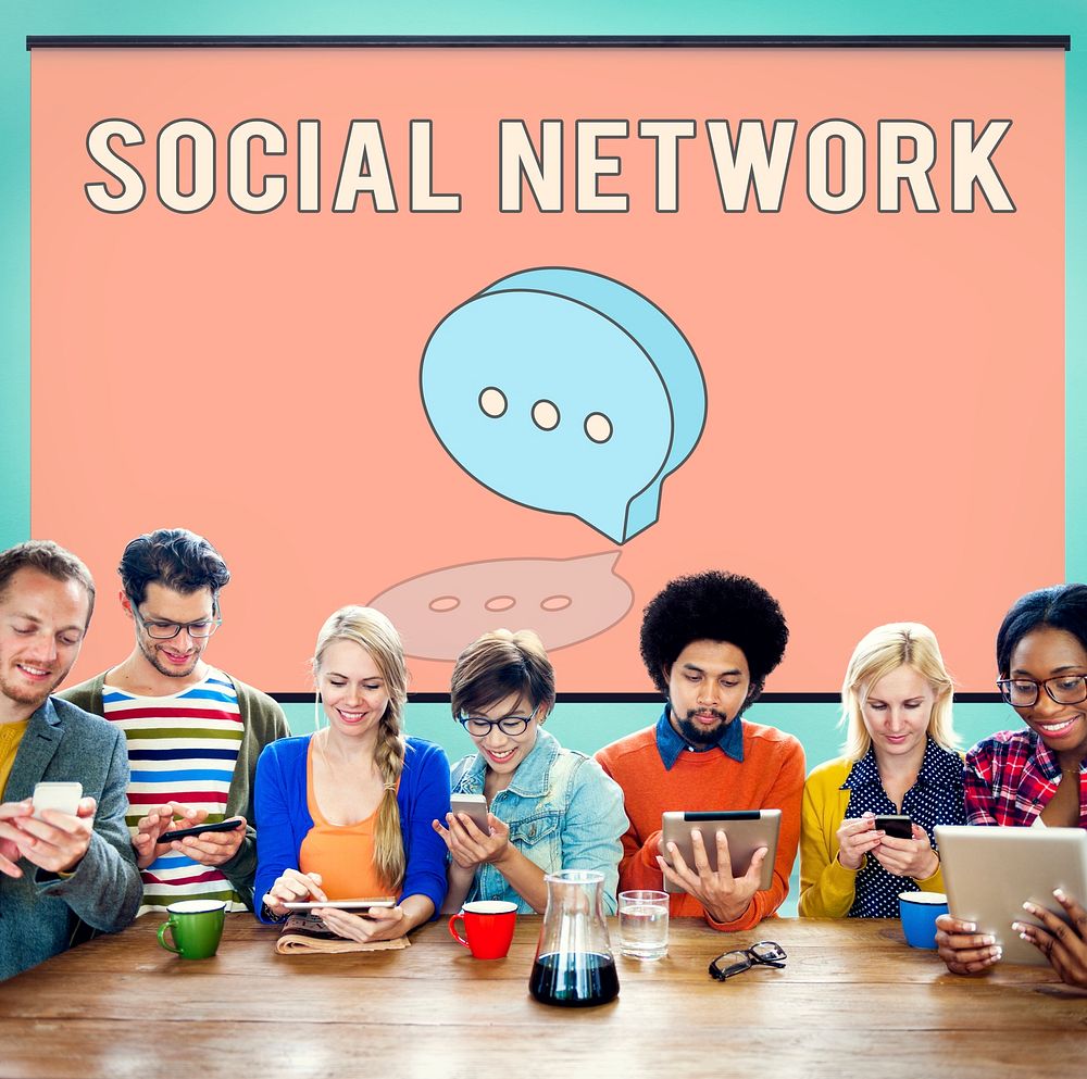 Blog Online Social Network Concept