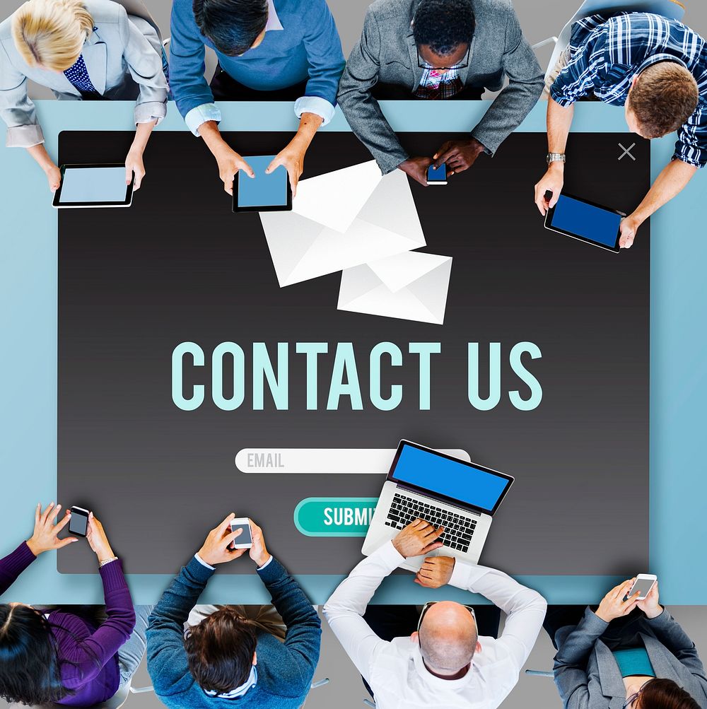 Contact Us Assistance Business Contact Help Concept