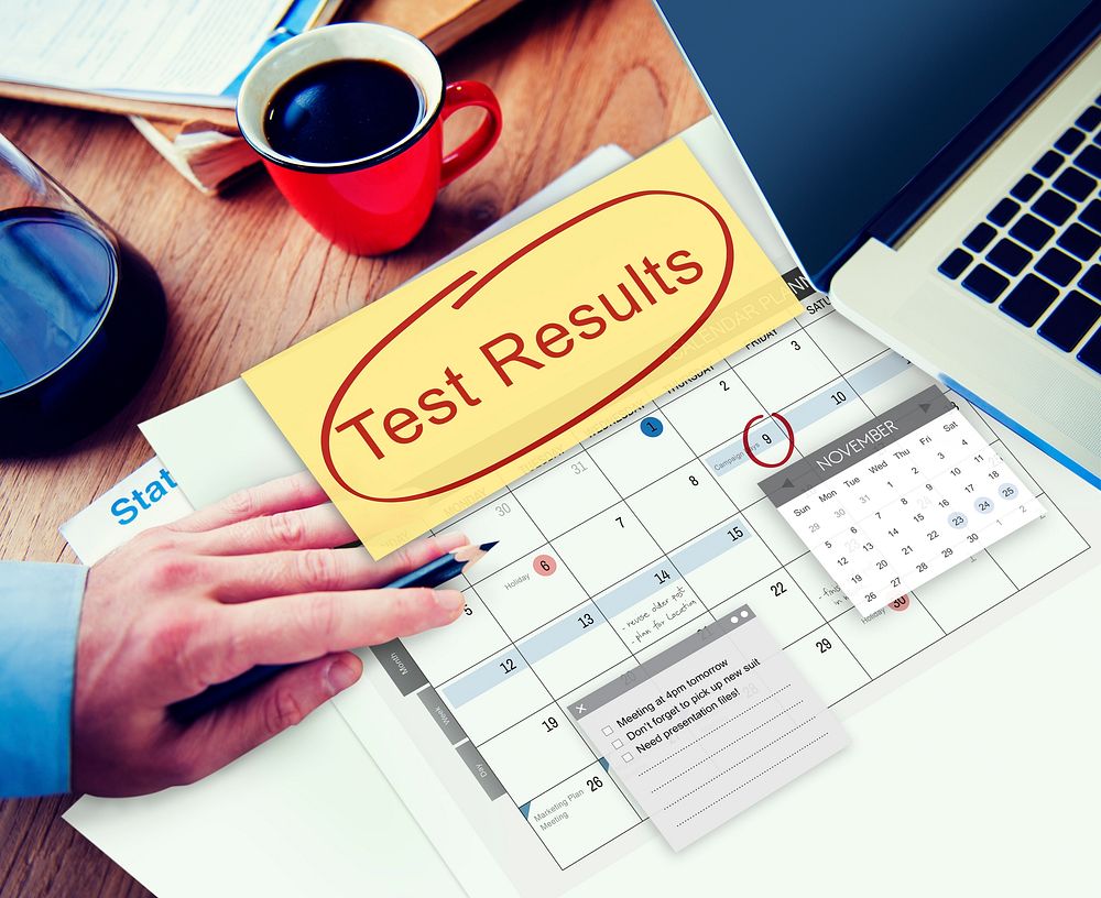 Test Results Report Research Examination Concept
