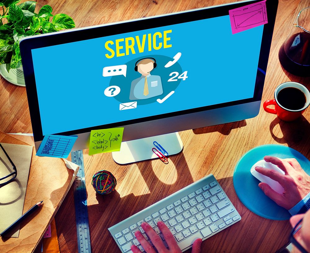 Service Support Helping Hands Service Industry Concept