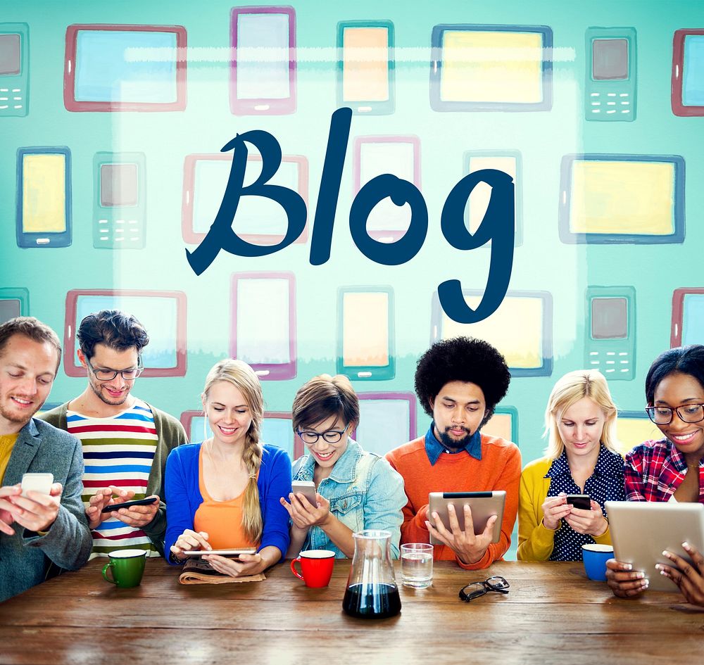 Blog Blogging Connecting Content Information Concept