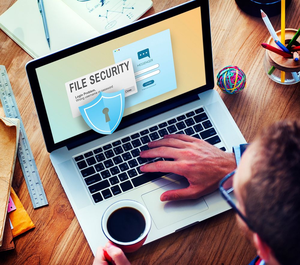 File Security Data Details Facts Information Media Concept