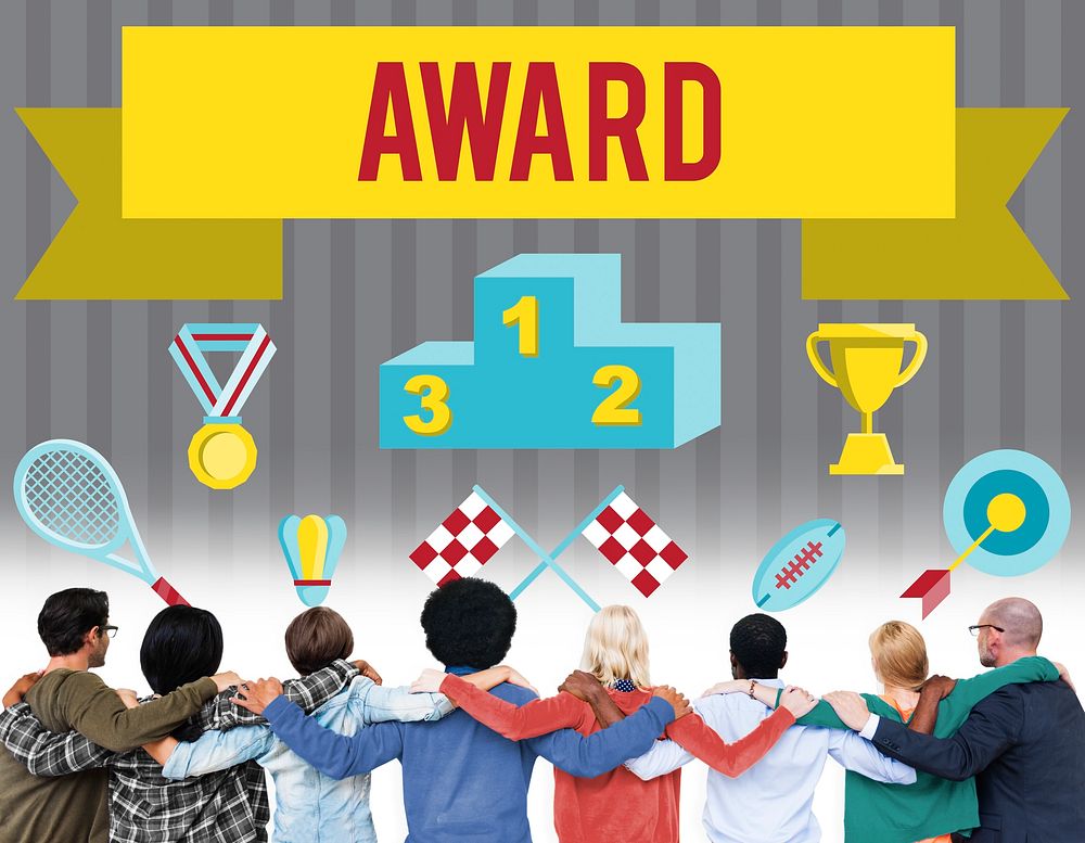 Award Ceremony Certification Challenge Win Concept