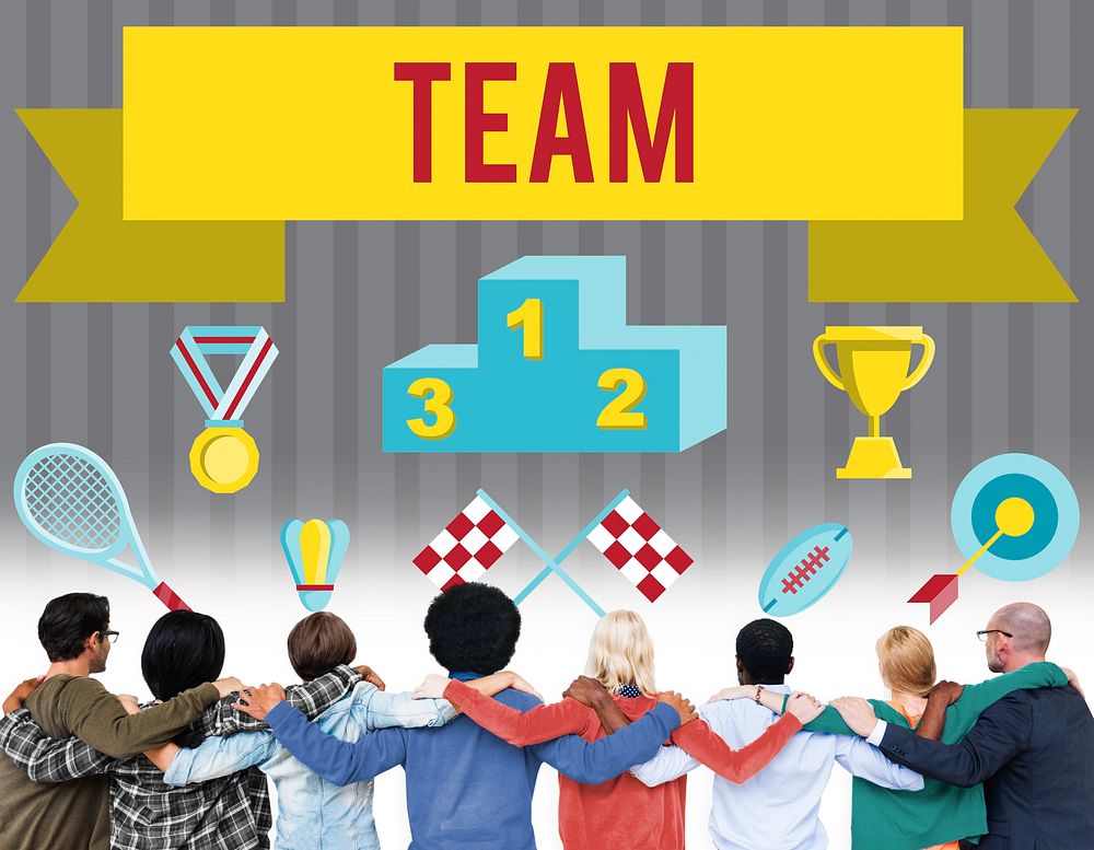 Winner Training Team Sport Event Graphic Concept