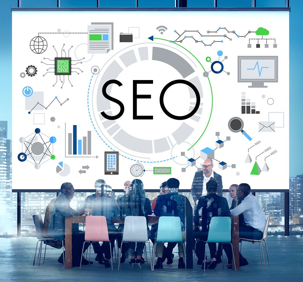 SEO Search Technology Business Webpage Concept