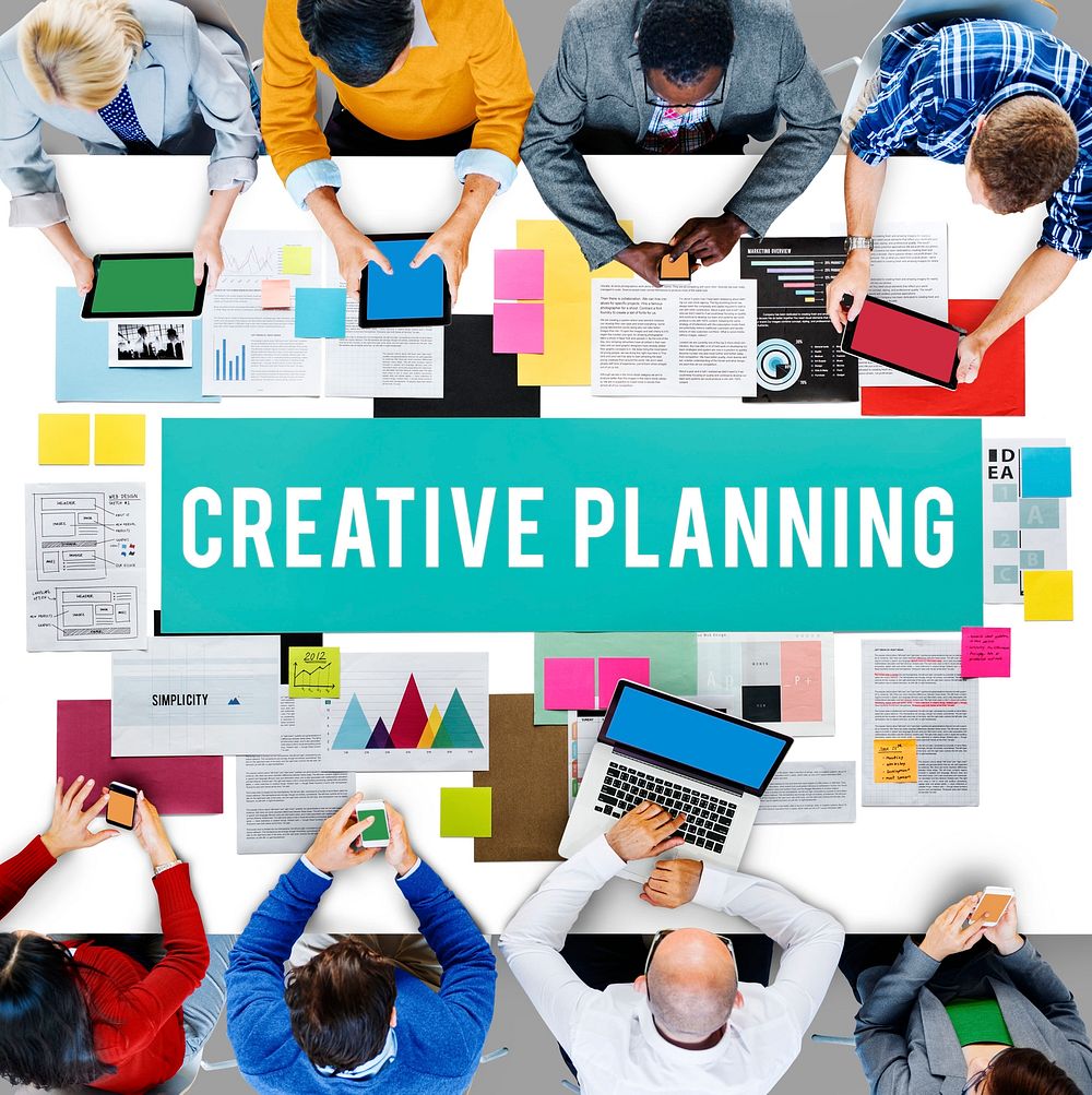 Creative Planning Process Evaluation Ideas Insight Concept