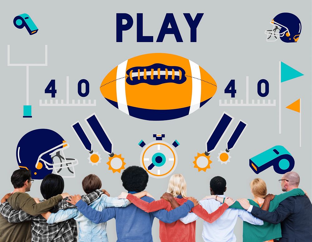 Play Quarterback Rugby American Football Concept