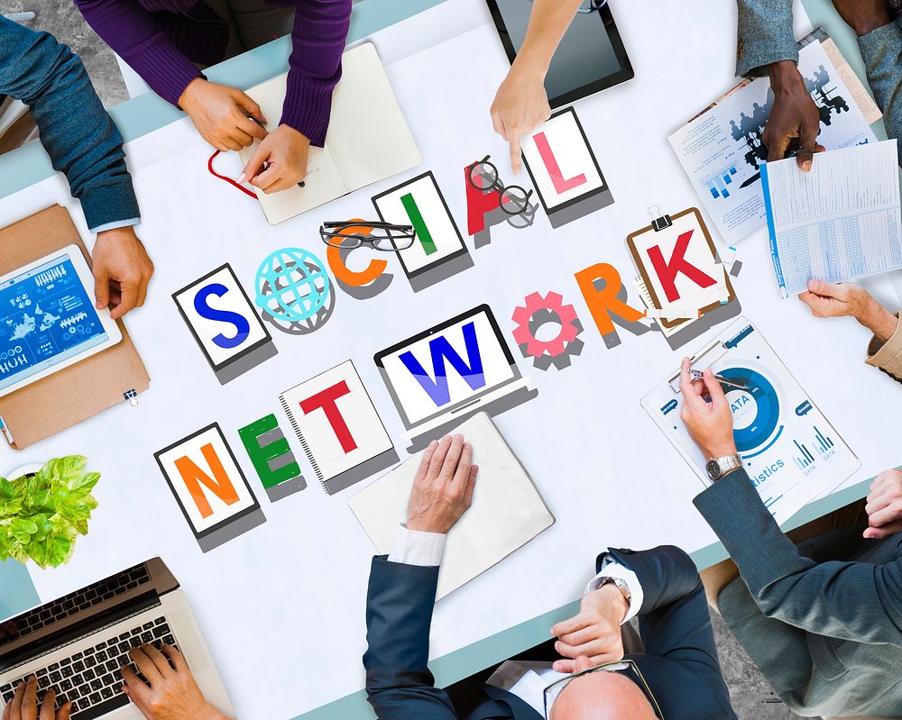 Social Network Communication Connection Technology Concept