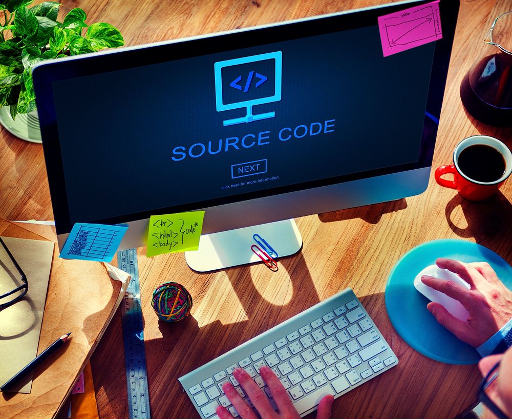 Source Code Binary Data Internet Program Decode Concept