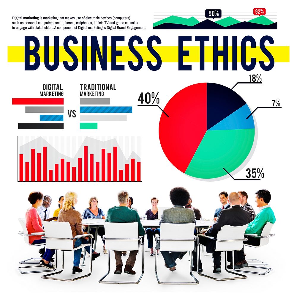 Business Ethics Moral Policies Awareness Marketing Concept