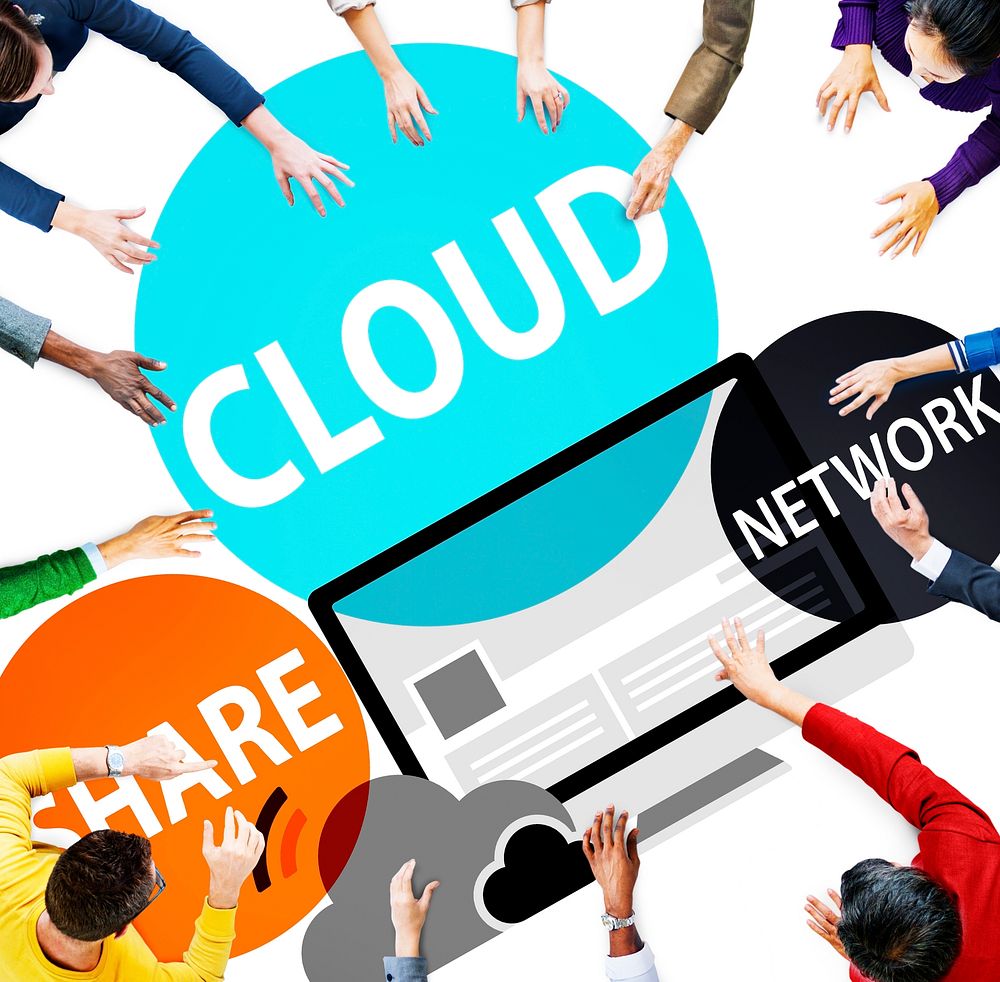 Cloud Computing Database Transfer Internet Technology Concept