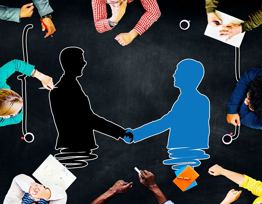 Handshake Greeting Corporate Deal Collaboration Concept
