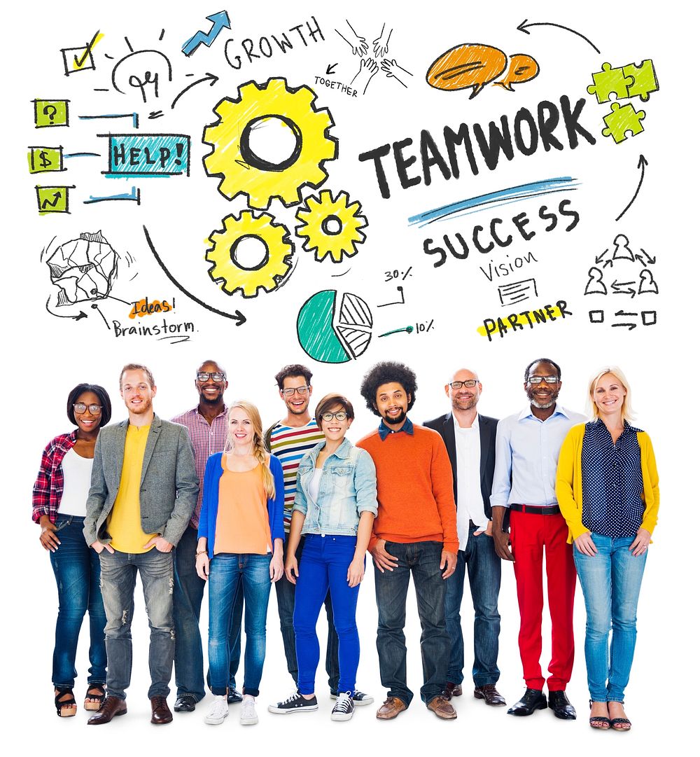 Teamwork Team Together Collaboration Diversity People Friends Concept
