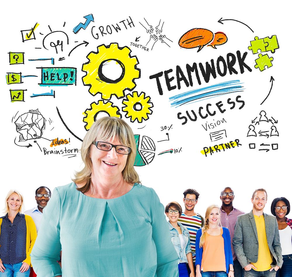 Teamwork Team Together Collaboration Diversity People Leadership Concept