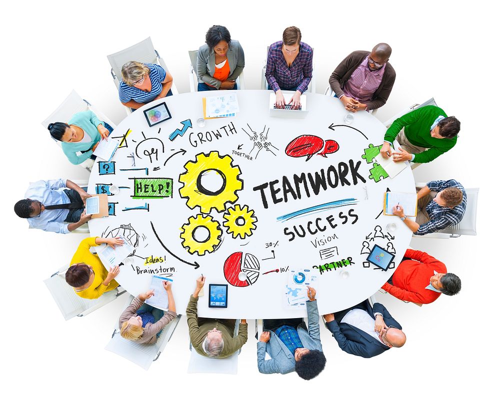 Teamwork Team Together Collaboration Meeting Working Office Concept