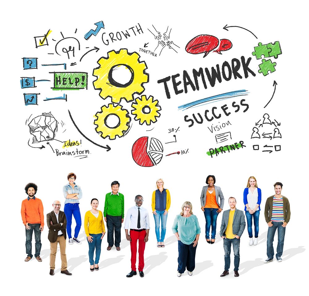Teamwork Team Together Collaboration Diversity People Group Concept