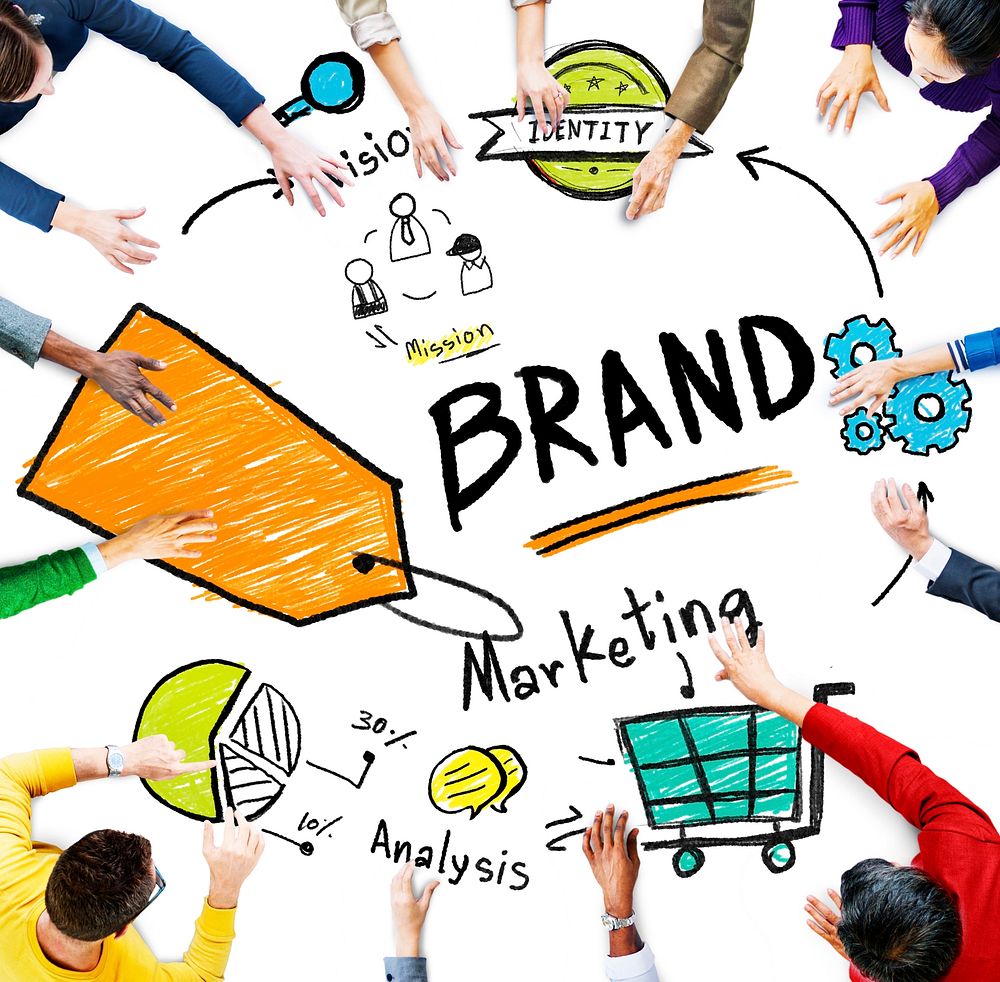 Diverse People Aerial View Marketing Brand Concept