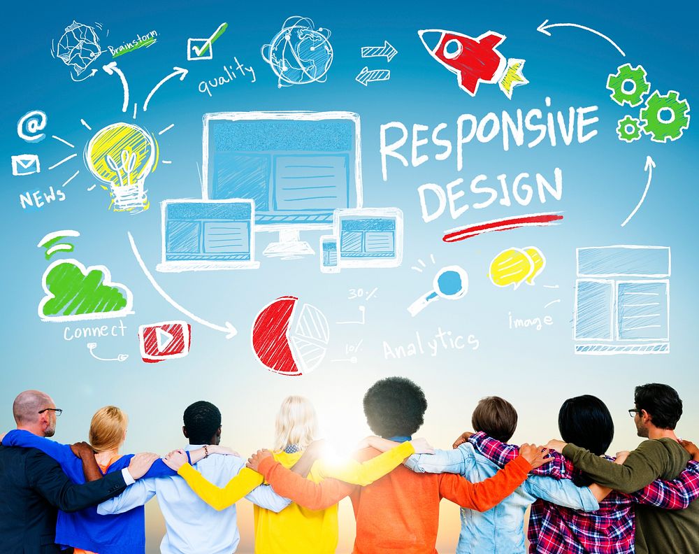 Responsive Design Internet Web Online People Friendship Concept